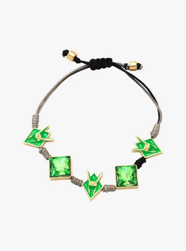 Pulsera Ajustable de Cuentas y Amuleto